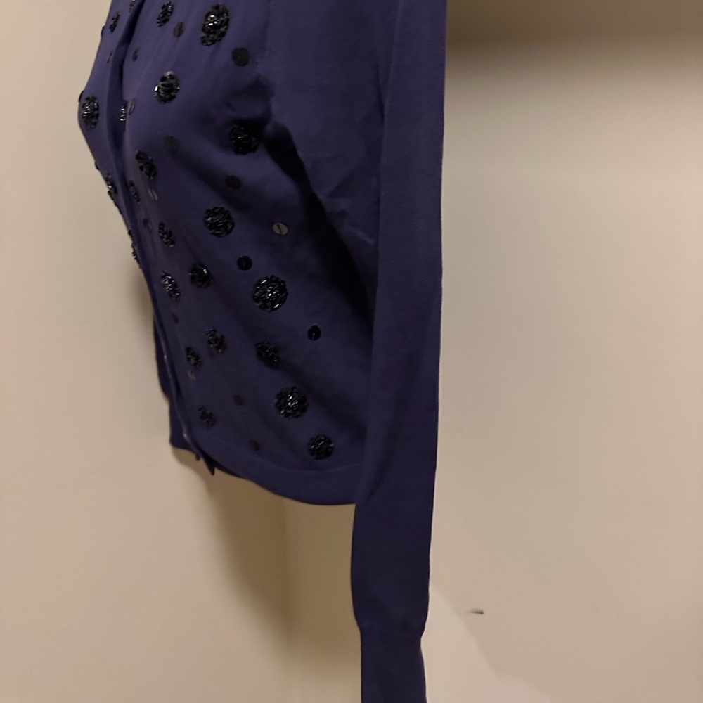 J Crew purple cardigan sequin xs